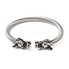 Viking 304 Stainless Steel Open Cuff Bangles for Men BJEW-U001-06B-AS-2