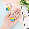 DICOSMETIC 2Pcs Pride Alloy Keychain KEYC-DC0001-06-3