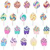 Handmade Polymer Clay Big Pendants CLAY-NB0001-25-1