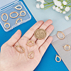 12Pcs 3 Styles Brass Open Back Bezel Pendant Cabochon Settings KK-FH0003-42-3