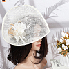 Linen Mini Hat Fascinator Base AJEW-WH0561-32C-5