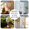 Glass Teardrop Hanging Suncatchers HJEW-WH0201-018-5