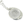 Alloy Pendant with Gemstone Cabochons Keychains KEYC-JKC01140-01-5