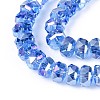 Electroplate Transparent Glass Beads Strands EGLA-N022-04A-D08-3