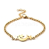 201 Stainless Steel Link Bracelet for Women BJEW-D062-01C-1