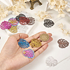  48Pcs 12 Styles 430 & 201 Stainless Steel Filigree Pendants STAS-TA0002-19-6