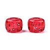 Transparent Acrylic European Beads X-TACR-T010-002-3