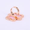 Adjustable Resin Palette Rings MRMJ-WH0060-74B-2