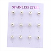 Plastic Imitation Pearl Stud Earrings STAS-D0001-03-P-A-3