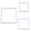 3 Stes 3 Styles Plastic Cross Stitch Embroidery Hoops DIY-CP0012-44B-6