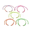 5 Colors Braided Nylon Cord Sets for DIY Bracelet Making AJEW-JB01238-1