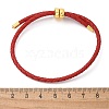 Leather Braided Cord Bracelets BJEW-G675-06G-15-5