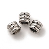 201 Stainless Steel European Beads STAS-M089-04P-3