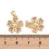 Brass Micro Pave Cubic Zirconia Pendants KK-C248-08G-3