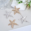 4Pcs 2 Colors Zinc Alloy Hair Barrettes PHAR-SP0001-24-4
