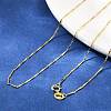 925 Sterling Silver Twisted Bar Link Chain Necklaces NJEW-H056-01A-G-3