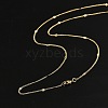 2mm Rack Plating Brass Curb Chain Necklaces for Women Men MAK-L044-24G-3