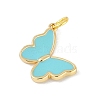 Brass Enamel Pendants KK-B114-16G-03-2