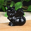 Natural Obsidian Carved Bee Figurines PW-WG554BF-06-1