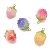 5Pcs 5 Color Handmade Flower Pendants KY-YW0001-17-2
