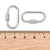 Non-Tarnish 304 Stainless Steel Screw Carabiner Lock Charms STAS-K192-01P-A-3