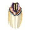 Fashionable Tassel Epaulettes AJEW-WH0235-46G-1