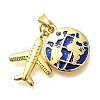 Brass Enamel Pendants KK-M309-05G-1