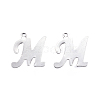 304 Stainless Steel Letter Charms X-STAS-F039-01M-P-1