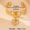 Coffee Bean Alloy Cuff Bangles & Rings Sets FS-WG0F6B5-01-2