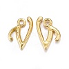 Golden Plated Alloy Letter Pendants LS-X-PALLOY-J718-01G-V-1