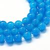 Baking Painted Imitation Jade Glass Round Bead Strands DGLA-Q021-10mm-13-1