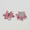 Acrylic Rhinestone Flower Flat Back Cabochons GACR-R016-17-2