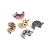 Brass Micro Pave Cubic Zirconia Charms ZIRC-L091-039A-1