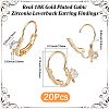 20Pcs Brass Micro Pave Clear Cubic Zirconia Leverback Earring Findings KK-BBC0029-05-2