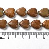 Natural Wood Lace Stone Beads Strands G-E614-A09-01-4