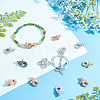   8Pcs 4 Colors Alloy Crystal Glass Rhinestone Lobster Claw Clasps with 40Pcs 4 Colors Iron Open Jump Rings ALRI-PH0001-25-2