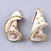 Natural Conch Shell Pendants SSHEL-T014-02-2