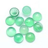 Natural Dyed & Heated Green Onyx Agate Cabochons X-G-P393-R04-6mm-1