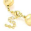 Rack Plating Brass Twisted Link Round Ball Bracelets for Women BJEW-P322-21G-3