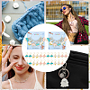 Alloy Enamel Cloud with Raindrop/Lightning Bolt Charm Locking Stitch Markers HJEW-PH01724-6