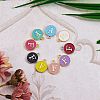 120Pcs 12 Colors Golden Plated Alloy Charms ENAM-SZ0001-64F-4