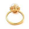Round Natural Pearl Finger Rings STER-Z009-05G-3