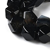 Dyed & Heated Natural Black Agate Star Cut Round Beads Strands G-M418-C14-01-4