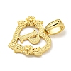 Heart Brass Pendants KK-I714-04G-P-2