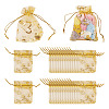 50Pcs Heart Printed Organza Bags OP-TADJ0001-01K-1