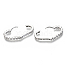 Brass Micro Pave Clear Cubic Zirconia Huggie Hoop Earrings EJEW-S201-215P-NF-4