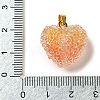 Transparent Resin Dotted Rhinetone Pendants RESI-N040-01G-04-RS-3