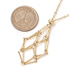 Crystal Stone Cage Pendant Necklaces NJEW-JN04766-02-3