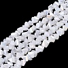 Electroplate Imitation Jade Glass Beads Strands EGLA-Q139-01A-B02-1