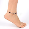 Fashion Tibetan Style Alloy Infinity Anklets AJEW-AN00071-04-5